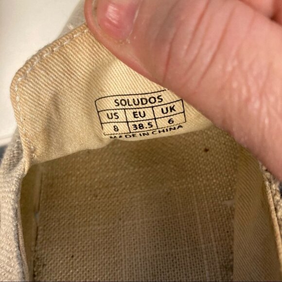 SOLUDOS Sz 8 Jason Polan Collab Hamburger Fries Slip On Canvas Rubber Sole - Picture 9 of 9